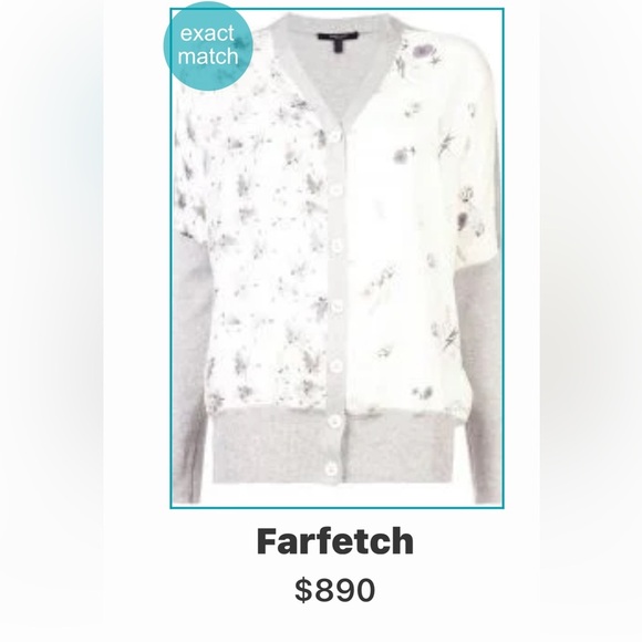 Derek Lam - Silk Floral Cardigan- Retail $890 - Picture 3 of 7